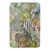 抽象芸術のジャングルカラフル バスマット (正面縦)