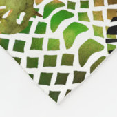 抽象芸術のジャングルカラフル フリースブランケット (角)