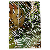 抽象芸術のジャングルカラフル ミディアムペーパーバッグ (裏面)