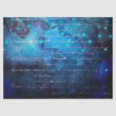 抽象芸術のスクリプト青い緑の水の色の分離 薄葉紙 (正面)