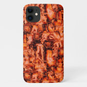 抽象芸術のスケッチで珊瑚色で彫刻されたモザイク Case-Mate iPhoneケース (裏面)