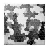 抽象芸術のステンドグラスの白黒の灰色のモザイク タイル (正面)