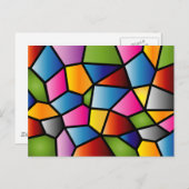 抽象芸術のステンドグラスの郵便はがき ポストカード (正面/裏面)
