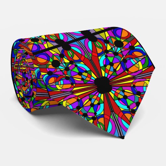抽象芸術のステンドグラスTie3 ネクタイ (ロール)