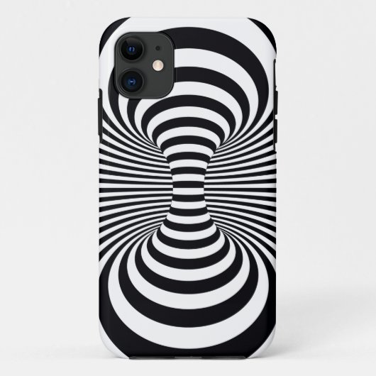 抽象芸術のストライプな形の円 Case-Mate iPhoneケース (裏面)