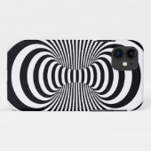 抽象芸術のストライプな形の円 Case-Mate iPhoneケース (裏面(横))