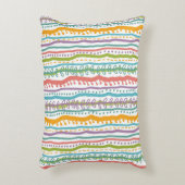 抽象芸術のストライプの垂直パターン アクセントクッション (正面(垂直))
