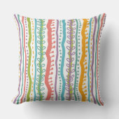 抽象芸術のストライプの垂直パターン クッション (正面)