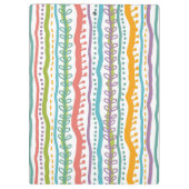 抽象芸術のストライプの垂直パターン クリップボード (裏面)