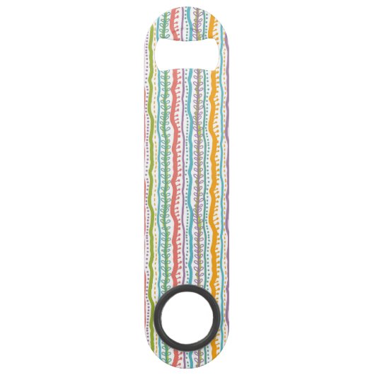 抽象芸術のストライプの垂直パターン スピード栓抜き (正面)