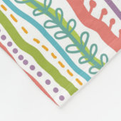 抽象芸術のストライプの垂直パターン フリースブランケット (角)