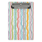 抽象芸術のストライプの垂直パターン ミニクリップボード (正面)
