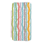 抽象芸術のストライプの垂直パターン INCIPIO iPhoneウォレットケース (フォリオ 正面)