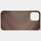 抽象芸術のストライプの波線（茶色） Case-Mate iPhoneケース (裏面 (横))