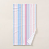 抽象芸術のストライプソフトカラーの縦の色 バスタオルセット (ハンドタオル)