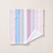 抽象芸術のストライプソフトカラーの縦の色 バスタオルセット (ウォッシュタオル)