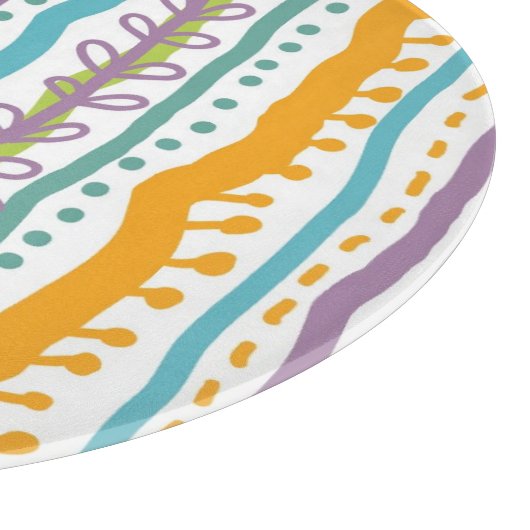 抽象芸術のストライプ垂直パターン カッティングボード (角)