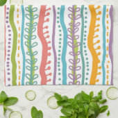 抽象芸術のストライプ垂直パターン キッチンタオル (折り畳み)