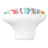 抽象芸術のストライプ垂直パターン セラミックノブ (側面)