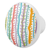 抽象芸術のストライプ垂直パターン セラミックノブ (右)