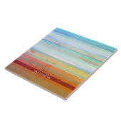 抽象芸術のストライプ横の文字と単語 タイル (側面)