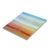 抽象芸術のストライプ横の文字と単語 タイル (側面)