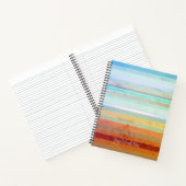 抽象芸術のストライプ横の文字と単語 ノートブック (内部)