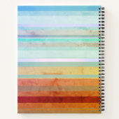 抽象芸術のストライプ横の文字と単語 ノートブック (裏面)