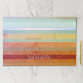 抽象芸術のストライプ横の文字と単語 ペーパーパッド (インサイチュ)