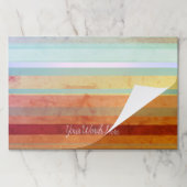 抽象芸術のストライプ横の文字と単語 ペーパーパッド (折り畳み)