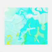 抽象芸術のソフトクラウドの背景(PASTELカラフル)  フリースブランケット (正面(横))