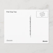 抽象芸術のチューリップの写真 ポストカード (裏面)