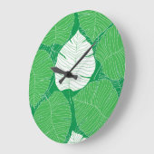 抽象芸術のトロピッ芸術的ク絵を描リーフ。 ラージ壁時計 (傾斜)