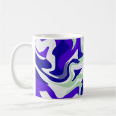 抽象芸術のトーンでの旋回パタクールーン コーヒーマグカップ (左)