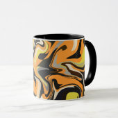 抽象芸術のトーンでの旋回パタ自然ーン マグカップ (正面右)