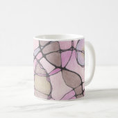抽象芸術のドードルアートマグ。 コーヒーマグカップ (正面右)