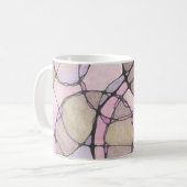 抽象芸術のドードルアートマグ。 コーヒーマグカップ (正面左)