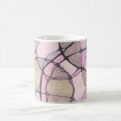 抽象芸術のドードルアートマグ。 コーヒーマグカップ (中央)