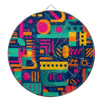 抽象芸術のネオン色と幾何学的なボヘミアの形