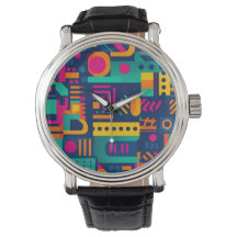 抽象芸術のネオン色と幾何学的なボヘミアの形