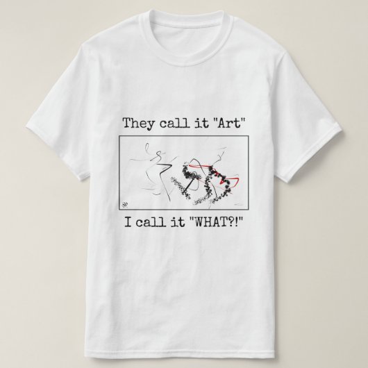 抽象芸術のパロディ Tシャツ (デザイン正面)