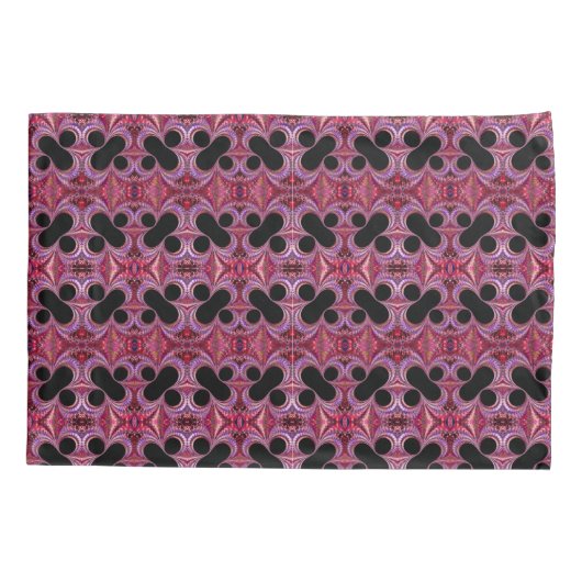 抽象芸術のパーセント記号フラクタルパターン 枕カバー (裏面)