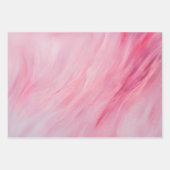 抽象芸術のピンクとストロ絵を描ック ラッピングペーパーシート (正面3)