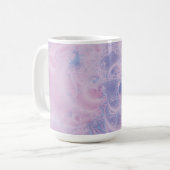 抽象芸術のピンクの輝き コーヒーマグカップ (正面左)