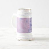 抽象芸術のピンクの輝き ビールジョッキ (正面左)