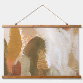 抽象芸術のブラシストロークアートを暖かいトーンで 吊り下げ型タペストリー (正面)