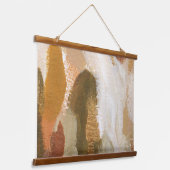 抽象芸術のブラシストロークアートを暖かいトーンで 吊り下げ型タペストリー (傾斜あり)