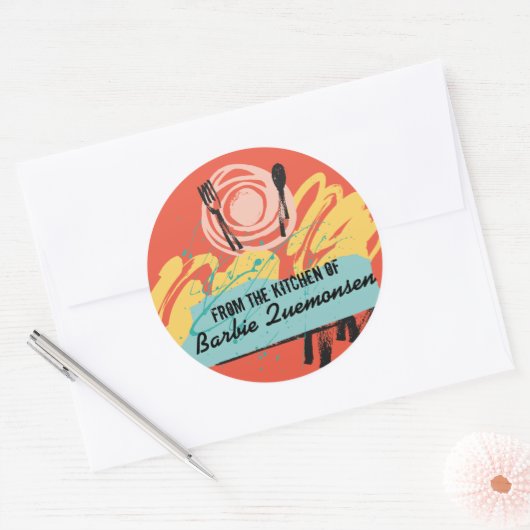 抽象芸術のプレート器具 ラウンドシール (封筒)