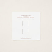 抽象芸術のヘアクリップのアクセサリー表示カード (裏面)