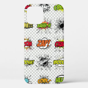 抽象芸術のポップ・アートの背景にあるアートオブジェクト iPhone 12ケース